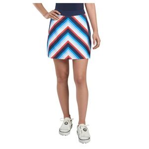 G/fore Womens Skort Chevron Size XS Blue Red Stripe Pockets Golf Tennis‎